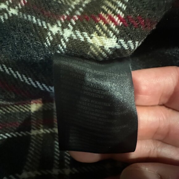 Liz Claiborne Red Jacket 1X Size With Plaid Lining & Zip Pockets - Picture 4 of 12